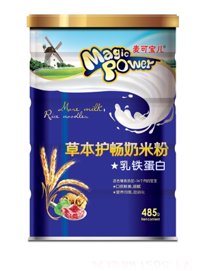 麥可寶兒蛋黃核桃草本護暢奶米粉盒裝