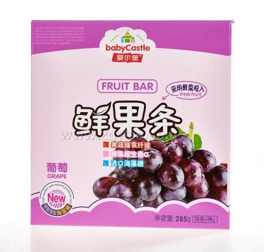 嬰爾堡鮮果條/水果條-葡萄味285g 小零食輔食