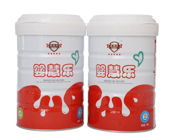 嬰慧樂(lè)超金鉆較大嬰兒配方奶粉聽裝900G2段
